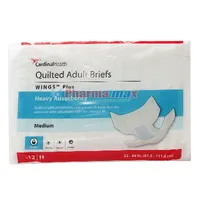 Cardinal Quilted Adult Briefs with Wings Heavy Absorbency Medium 12ct