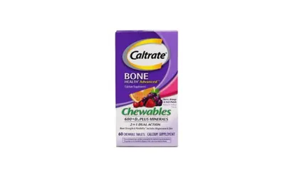 Caltrate Bone Chewables 600+D3 Plus 60 Tablets