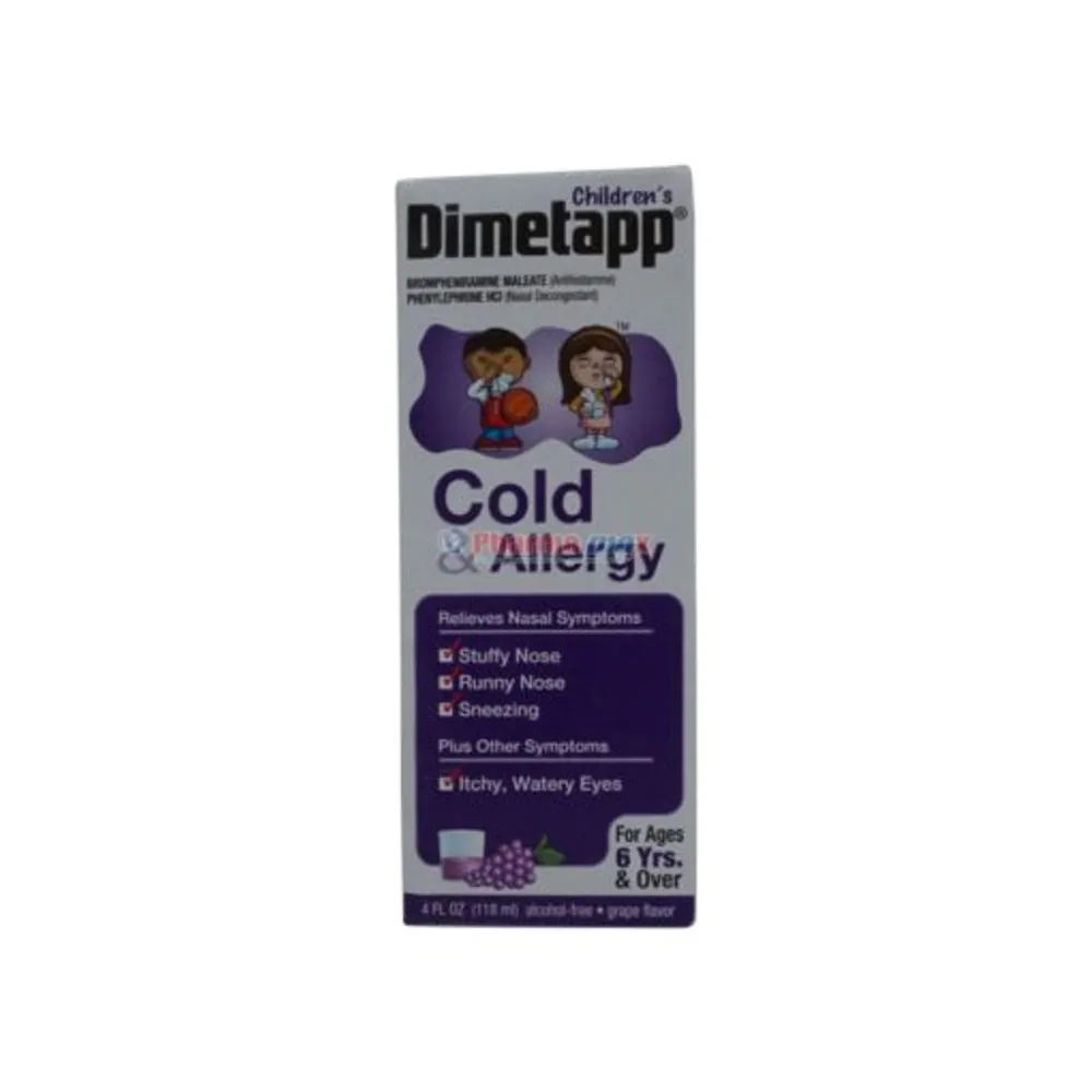 Dimetapp Children’s Cold & Allergy Grape Flavor 4oz