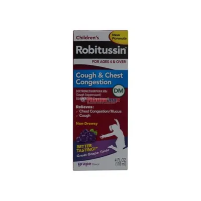 Robitussin Children’s Cough & Cold Congestion DM Grape Flavor 4oz