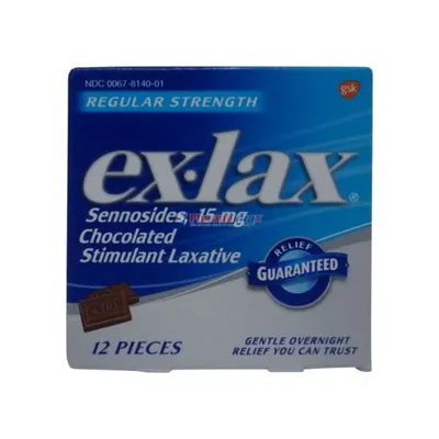 Ex-Lax Regular Strength Chocolated Laxative 12 Pieces