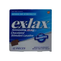 Ex-Lax Regular Strength Chocolated Laxative 12 Pieces