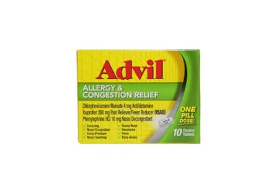 Advil Allergy & Congestion Relief 10 Tablets