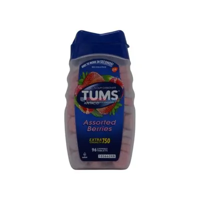 Tums Antacid 750mg Assorted Berries 96 Chewable Tablets