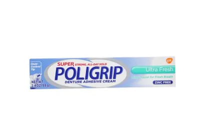 Super Poligrip Denture Adhesive Cream Ultra Fresh 2.4oz