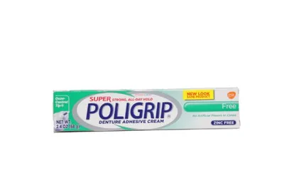 Super Poligrip Denture Adhesive Cream Free 2.4oz