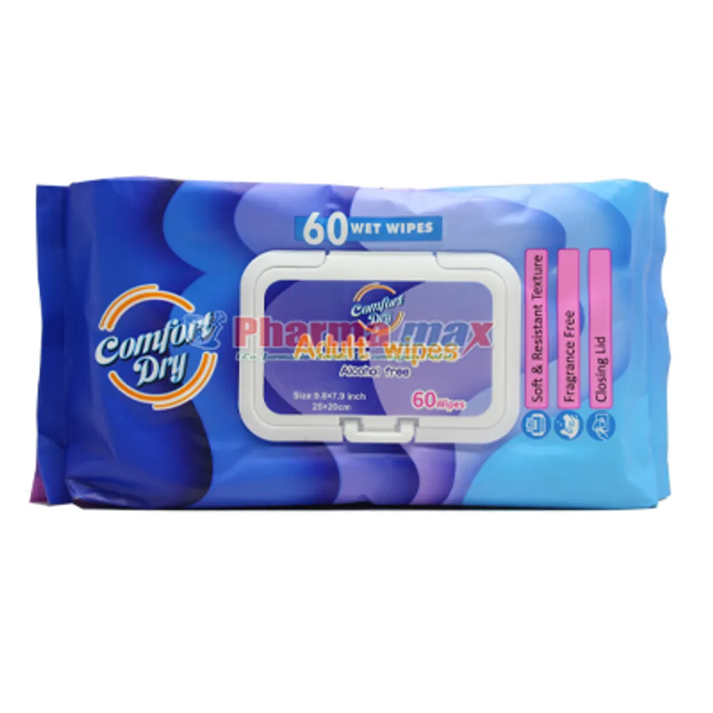 Comfort Dry Adult Wipes 60ct