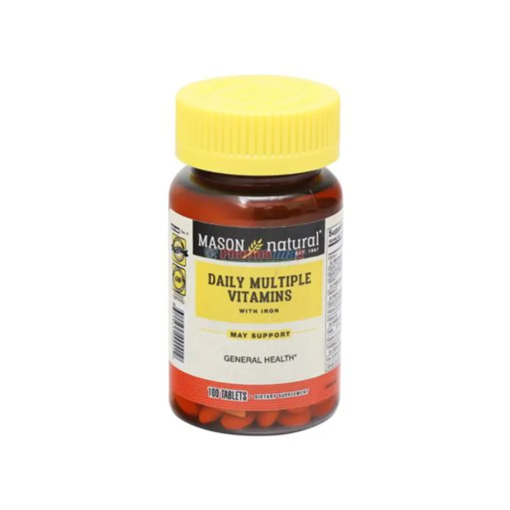 Mason Daily Multiple Vitamins with Iron 100 Tablets