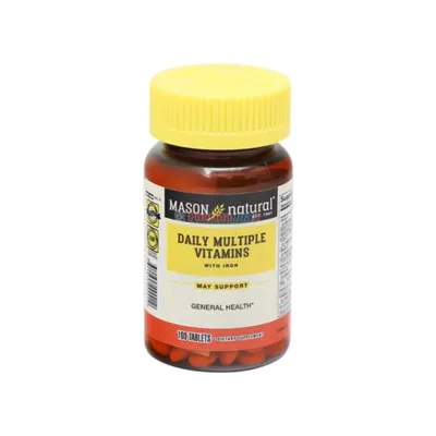 Mason Daily Multiple Vitamins with Iron 100 Tablets