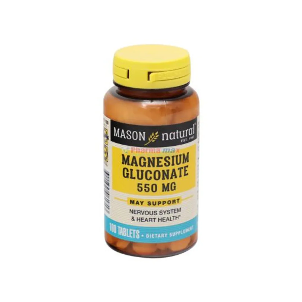 Mason Magnesium Gluconate 550mg 100 Tablets