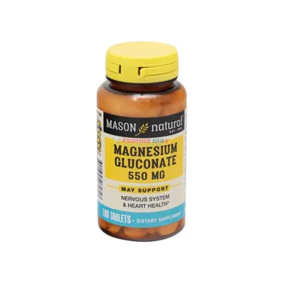 Mason Magnesium Gluconate 550mg 100 Tablets