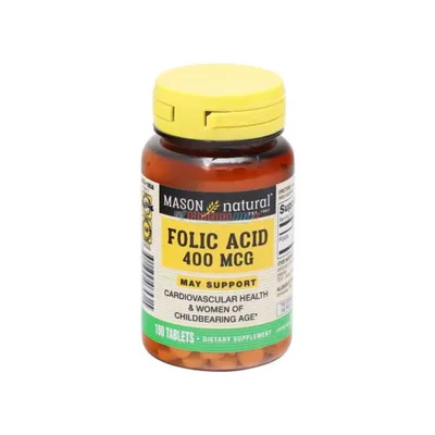 Mason Folic Acid 400mcg 100 Tablets