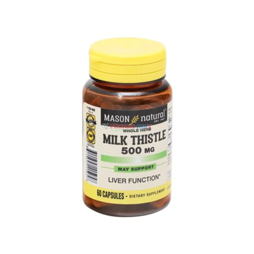 Mason Milk Thistle 500mg 60 Capsules