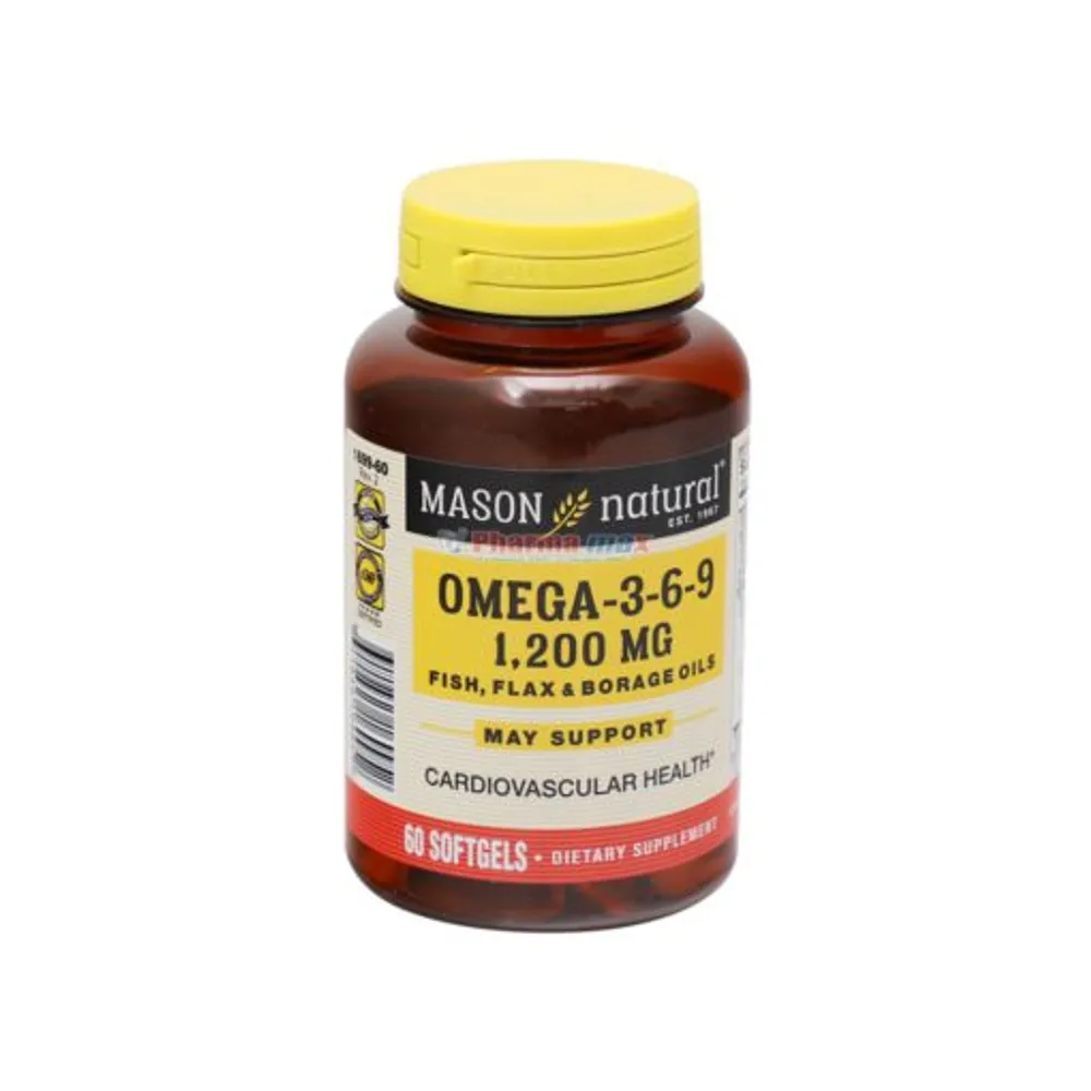 Mason Natural Omega 3-6-9 1200mg 60 Softgels