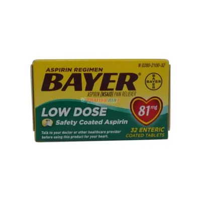 Bayer Aspirin Low Dose 81mg Tablets