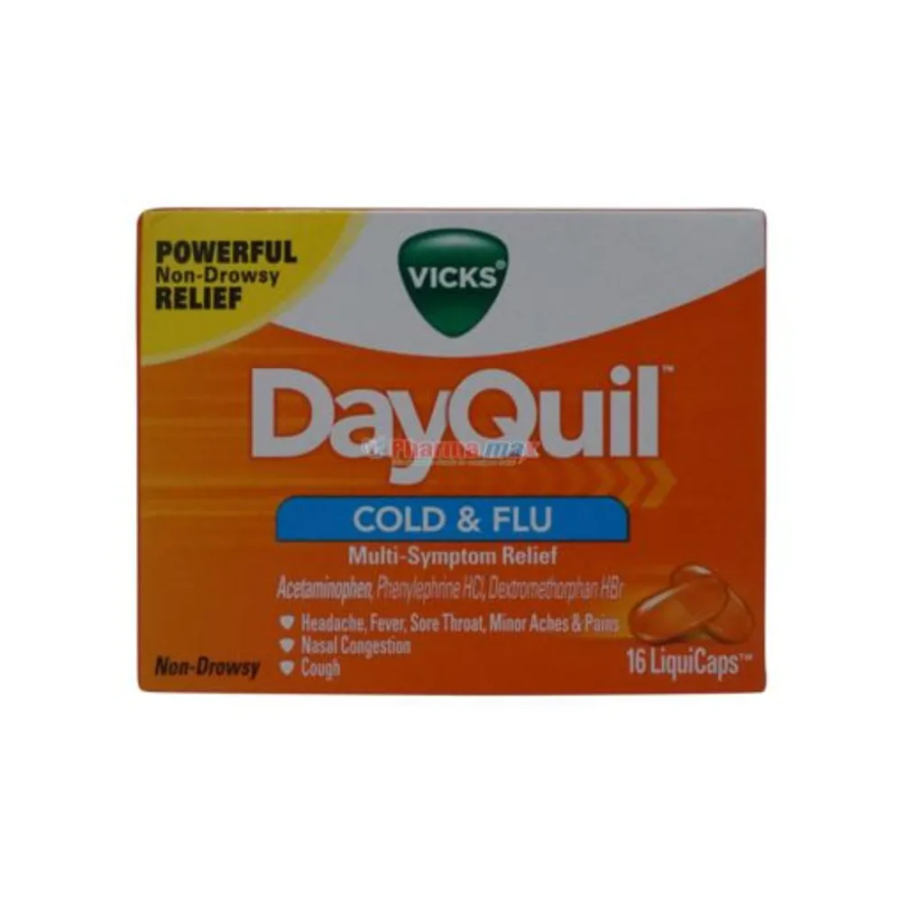 Vicks DayQuil Cold & Flu 16 Liquid Softgels