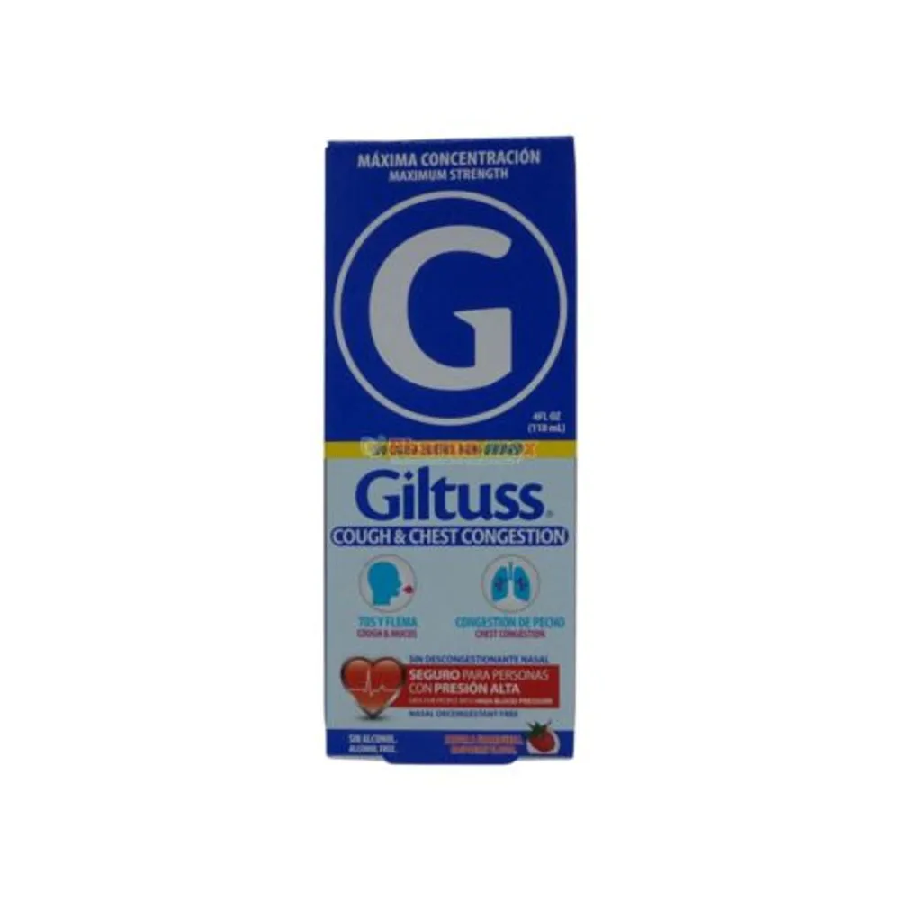 Giltuss Cough & Chest Congestion Rasberry Flavor 4oz