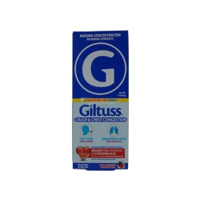 Giltuss Cough & Chest Congestion Rasberry Flavor 4oz