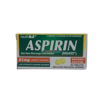 Health A2Z Aspirin 81mg 50 Tablets