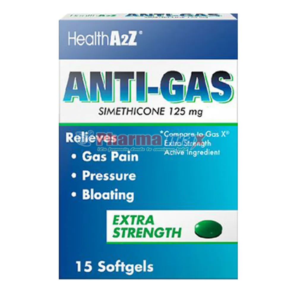 Health A2Z Anti-Gas 125mg 15 Softgel