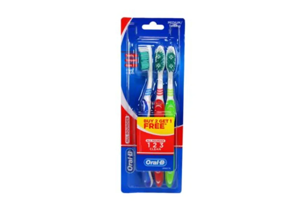 Oral B Toothbrush All Rounder  Clean Medium 3pack