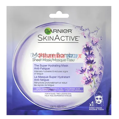 Garnier Skin Active Moisture Bomb Mask Lavender Essential Oil 1.08oz