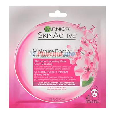 Garnier Skin Active Moisture Bomb Mask Sakura Extract 1.08oz