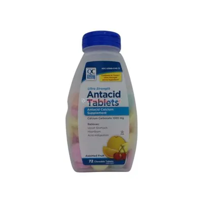 Quality Choice Antacid Ultra Strength Assorted Fruit 72 Chewable Tablets