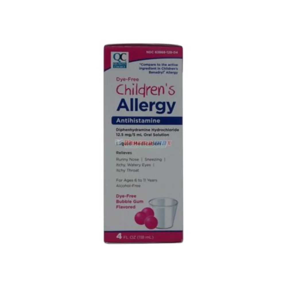 Quality Choice Children’s Allergy Dye-Free Bubble Gum Flavor 4oz