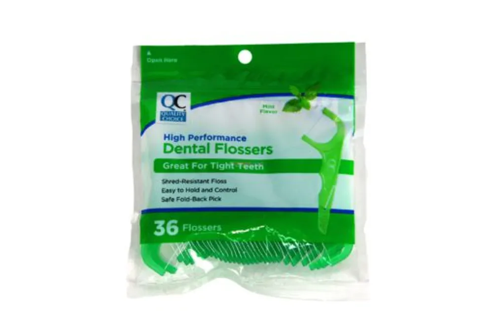 QC Dental Flossers Mint 36count