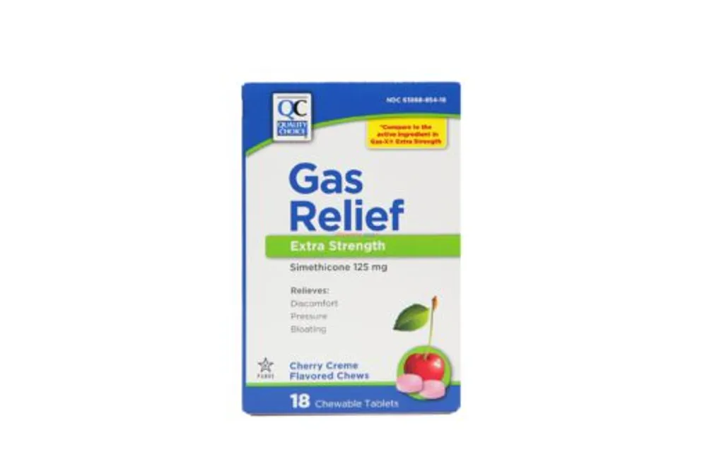 Quality Choice Gas Relief Extra Strength 125mg 18 Chewable Tablets
