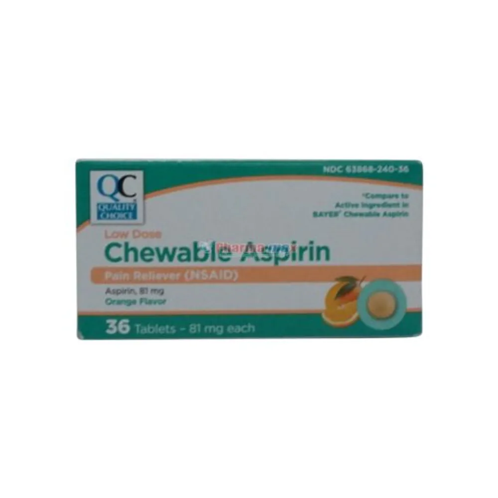 Quality Choice Low Dose Chewable Aspirin 81mg 36 Tablets