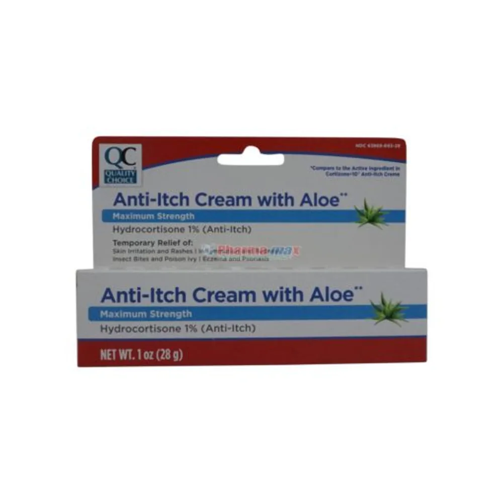 Quality Choice Anti-Itch Cream with Aloe 1% Hydrocortisone 1oz