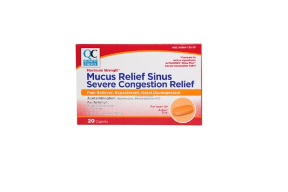 Quality Choice Mucus & Sinus Severe Congestion Relief 20 Caplets