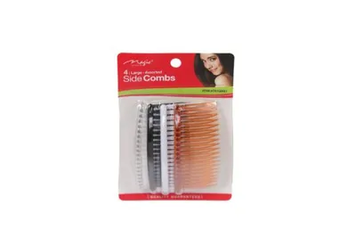 Magic Large Assorted Side Combs 4pcs