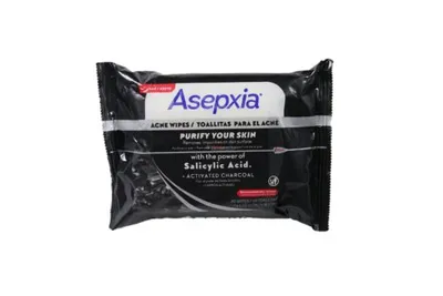 Asepxia Acne Wipes 20ct – Charcoal+Salicylic Acid