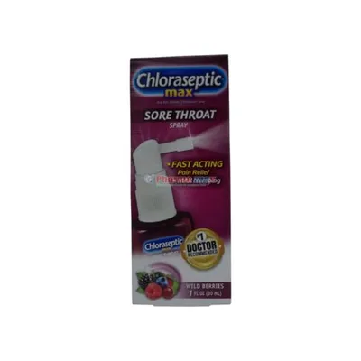 Chloraseptic Max Sore Throat Spray Wild Berry 1oz