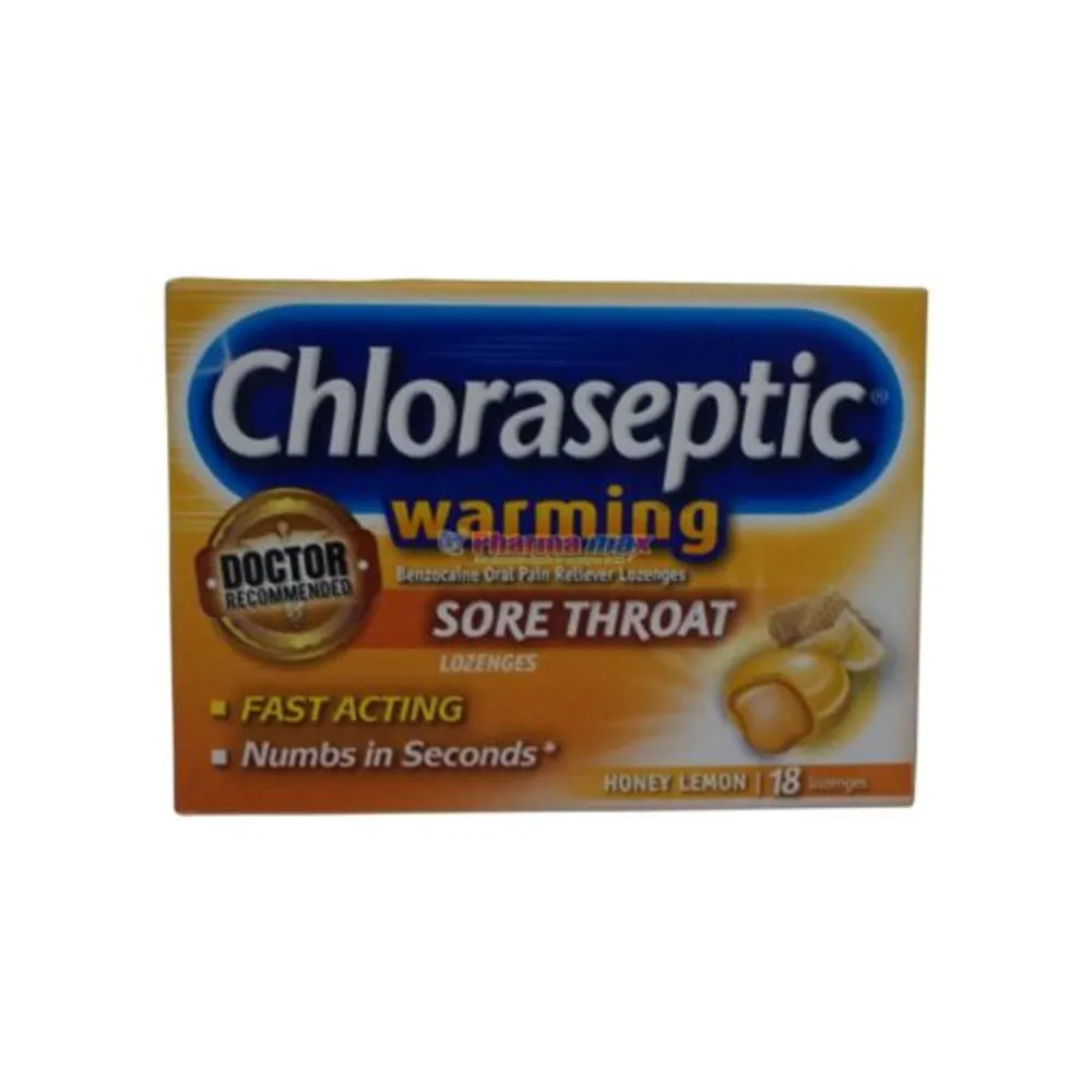 Chloraseptic Warming Sore Throat Honey Lemon 18ct