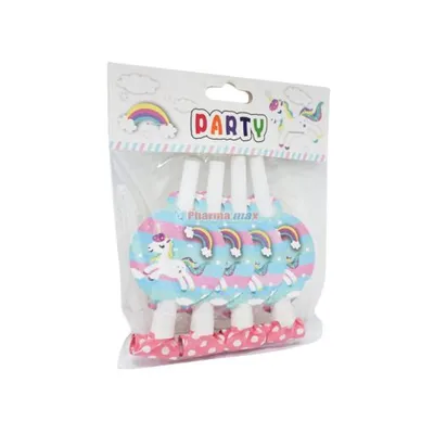 Party Unicorn Horn 4pk