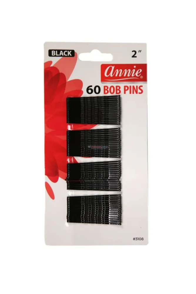 Annie Bob Pins 2″ Black 60pcs