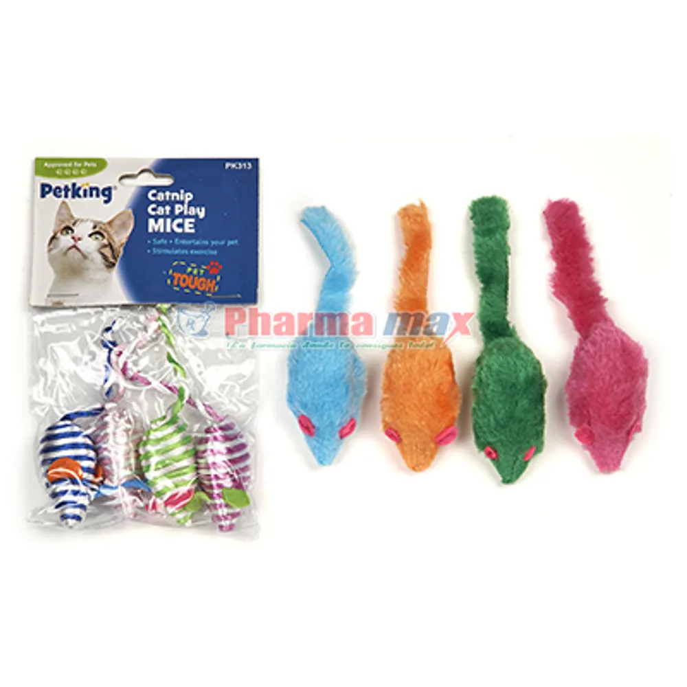 Petking Cat Play Mice 4 pk