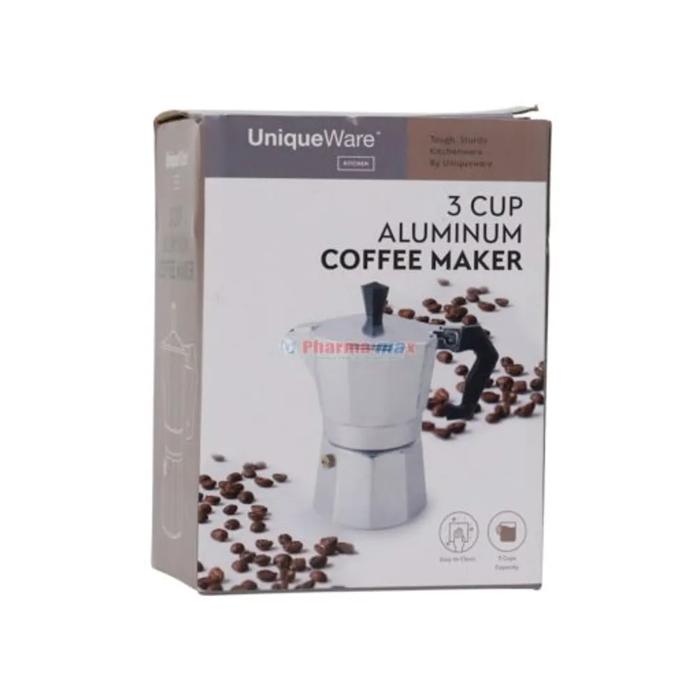 Unique Ware Aluminium Coffee Maker 3cup