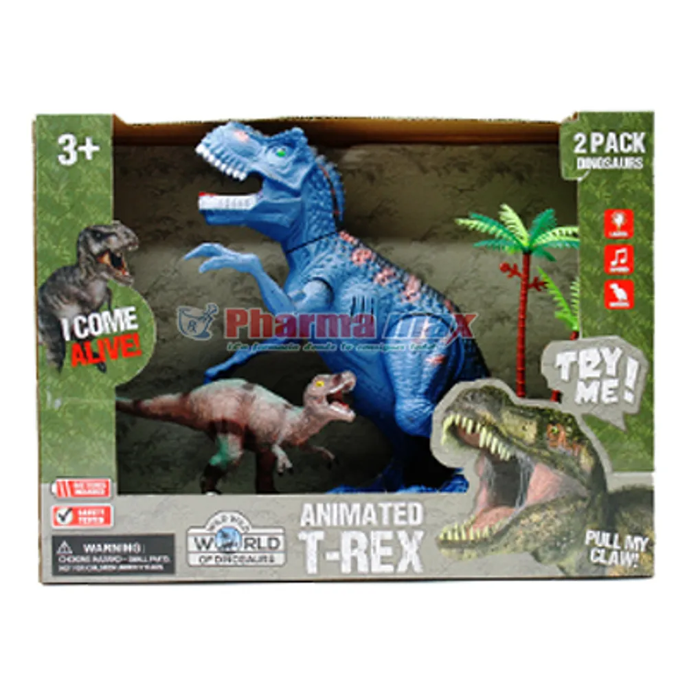 World Dino Animated T-Rex 2pk