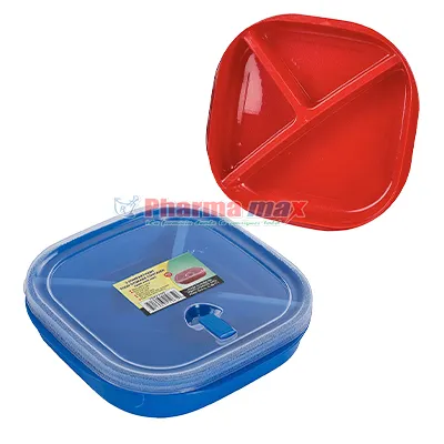 Food Storage Container 3 Division W/ Lid