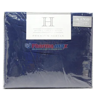 Hotel Collection King Sheet Set 4pc Navy