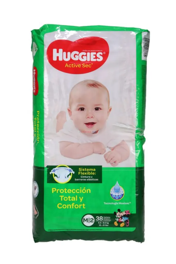 Huggies Active Sec M/2 38ct