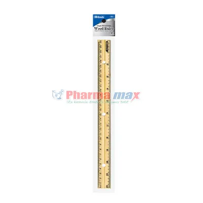 BAZIC WOOD RULER 12″