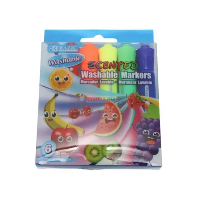 BAZIC SCENTED WASH/MARKER 6pk