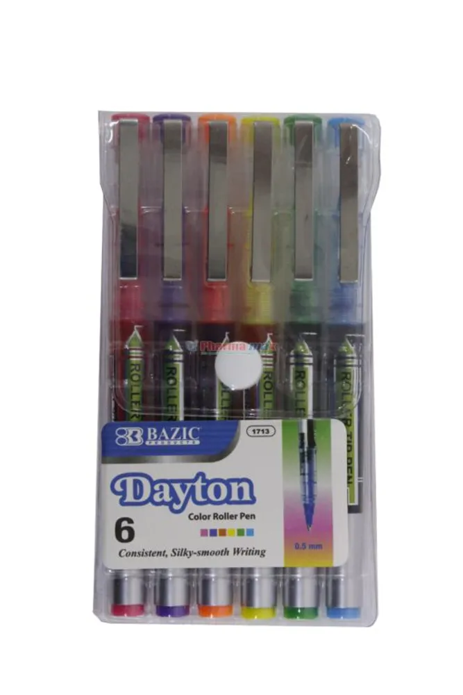 BAZIC DAYTON ROLLER PEN 6ct