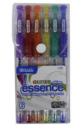 Bazic Gel Glitter Essence Pen 6pk